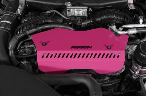 Subaru WRX Pulley Cover - Perrin Performance - TALL - For Use w/o PERRIN AOS - Hyper Pink - `22-`25